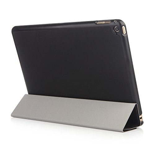 iHarbort® Apple iPad Air 2 Hülle – Ultra Slim Leder Tasche Hülle Etui Schutzhülle Ständer Smart Cover Case für iPad Air 2/ iPad 6 Generation , mit Schlaf / Wach-up-Funktion (iPad Air 2, schwarz) - 3