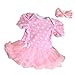 Anik sunny Newborn Baby Girl Infant Dress Newborn outfits Romper Jumpsuit Headbands Infant Wear Girls tutu Dress (0-3 Months, Pink Dots)