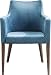 Produktbild KARE Design Armlehnstuhl Mode Velvet Petrol 82469, Stuhl mit Samt Bezug, Polsterstuhl Blau, Füße Buche massiv, Nussbaum lackiert