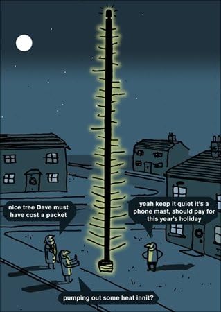 Modern Toss Card - Christmas - Nice Tree Dave, Shhh It's a Phone Mast