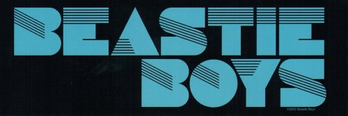 Preisvergleich Produktbild Beastie Boys Logo-Aufkleber, Schwarz / Blau