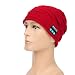 Produktbild Bluetooth Music Hat - Winter Warm Wireless Bluetooth Headset Strickmütze In Mic Stereo-Lautsprechern Gebaut Oder Laufen, Camping, Skifahren,Red