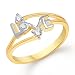 V. K. Jewels Love Gold And Rhodium Plated Ring For Girls- Fr1146G [Vkfr1146G] RS.161.00