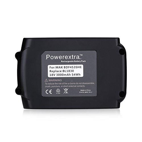 Powerextra 18v 3,0Ah Li-ion Ersatzakku für Makita 194205-3, BL1830 - 6