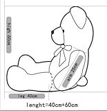 YunNasi xxl teddybär 100cm Bio-Baumwolle, samtig weich, hellbraun - 2