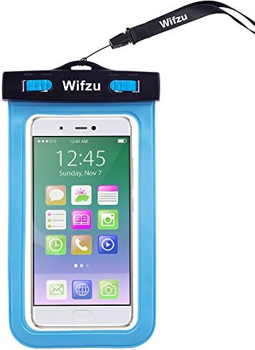 Wifzu Waterproof Phone Case Dry Bag Universal Pouch for 6-Inch Phablets Water Resistant Blue