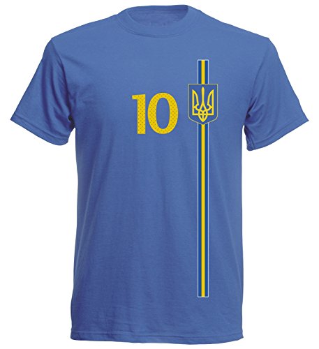Ukraine Kinder T-Shirt Trikot St-1 EM 2016 – blau Ukrajina Kids (116)