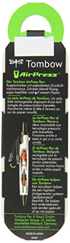 Tombow BC-AP12 Kugelschreiber Air Press Pen mit innovativer Druckluftechnik, vollschwarz - 2
