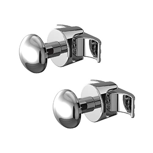 Par de Handy Grip - Portatoallas - No agujereas más los azulejos y no sirve el pegamento, porque se fija directamente sobre tu radiador a columnas de acero - Cromado - 2 piezas