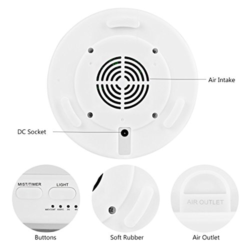 Aroma Diffusor, EIVOTOR 500ml 2 in 1 Aroma Diffusor Ultraschall Luftbefeuchter Oil Holzmaserung Düfte Humidifier Raumbefeuchter Duftzerstäuber automatich Aromatherapie Diffuser Nebelausstoß Abschaltautomatik Kalten Nebel Technologie Messbecher Humidifier & Aromatherapy mit 3 Timereinstellungen und LED Farbwechsel Fernsteuerung für das Schlafzimmer, Büro, Wohnzimmer, Bad, Konferenzräume , Hotels, Yoga-Club, Fitness-Center, SPA usw. - 4