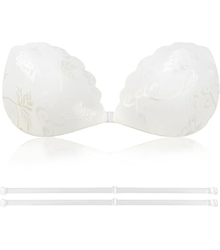Soutien-gorge Auto-adhésif Sans Bretelles Réutilisable - Push-up Invisible - Tasse B - Blanc - Pour Robes Dos Nus Ou Sans Bretelles
