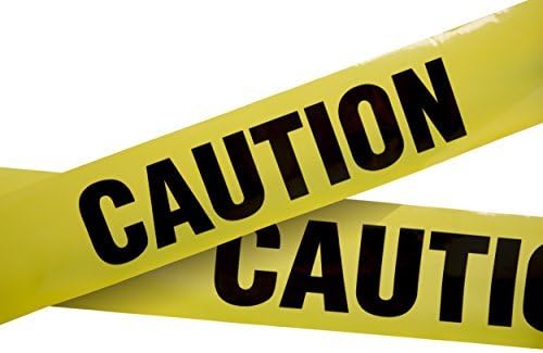 Tapix Caution Party Tape • 3 In. wide X 100 Ft. Long • High Visibility • Tear Resistant Design • Great for Construction-Themed Parties &amp; Signage for Small Hazards