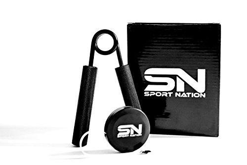 SPORTN NATION® – Handtrainer inkl. Körpermaßband – Fingerhantel, Fingertrainer, Unterarmtrainer, Ferdergriffhantel – PREMIUM Handmuskeltrainer in schwarz für die Stärkung, Steigerung und Verbesserung der Griffkraft und Unterarmmuskulatur – Training für die Hände- Finger- und Unterarme - 4