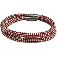 Armband aus Segeltau Serie 6 rot/weiß handgefertigt by dünenkinder