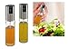 Produktbild 2er Dressing Zerstäuber Set - Transparente Öl- und Essig Sprüher - Öl Essig Spender aus Glas - für präzises und einfaches Dosieren (Öl / Essig Zerstäuber)
