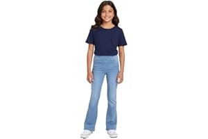 A2Z 4 Kids Girls Denim Jeans Comfort Stretch Jeggings Bell Bottom Flared Pants Lightweight Trousers Trendy Fashion Summer Jeans for Children Age 5-14 Years