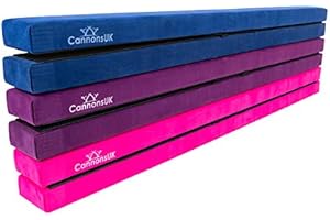 Cannons UK 240cm Faltbarer künstlicher Wildleder-Schwebebalken mit Griffen (Blau)