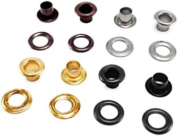 Green Grizzly 100 - Eyelet and washers for Leather Craft Grommet Banner A4E 3mm - oxid
