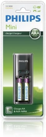 Philips Scb1240Nb/12 Multilife AA/AAA Mini Battery Charger for 1-2 X 220 – 240 V) including 2 x AAA 800 mAh