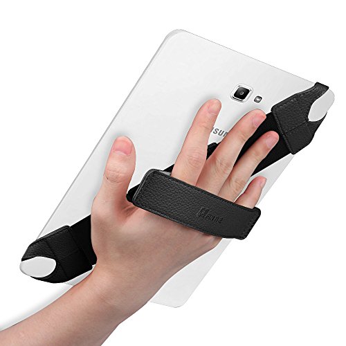 Universal Tablet Handschlaufen Halter, Fintie 360 Grad Drehung Kunstleder Griff mit elastischem Gürtel, sichere Tragbarkeit für alle 9-10 Zoll Tablets (Samsung ipad Lenovo Acer), Schwarz - 7