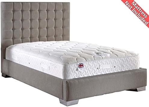 ValuFurniture Coppella Chenille Fabric Divan Bed Frame - Silver - Single - 3ft