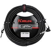 Kirlin LGI-202BK 1/4'' Mono D&uuml;z U&ccedil; - Dik A&ccedil;ılı 3 Metre Kablo