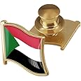 vmcoatdu Country Flag Backs Locking Pin Keepers Locking Clasp Pin Badge International Travel Brooch Metal Alloy Souvenir Pin 0.75x0.7 Inch Small Pin