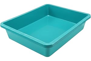 Optimal Products Large Oven Rack & Grill Soaking Cleaning Tray Industrial Grade Polypropylene 55 x 40 cm UK (Teal)