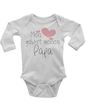 Mikalino Babybody Mein Herz gehört meinem Papa langarm
