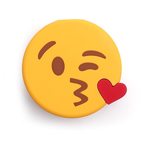 iProtect Emoji-Powerbank 2000mAh Externes Ladegerät im Kussmund-Emoji-Design für Smartphones und andere Geräte mit USB-Anschluss – inklusive Micro USB-Ladekabel - 2