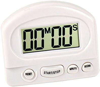 Szaerfa Time Calculator 99 Minute Digital LCD Clock Sportr Kitchen Cooking Countdown (White)