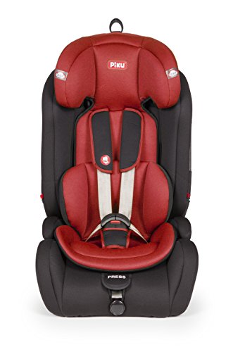 Piku Moon NI20.6292 - Silla de coche reclinable, grupos 1/2/3 (9-36 kg, 1-12 años), color rojo