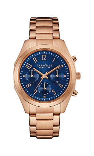 Caravelle New York Damen-Armbanduhr BOYFRIEND Chronograph Quarz Edelstahl beschichtet 44L199