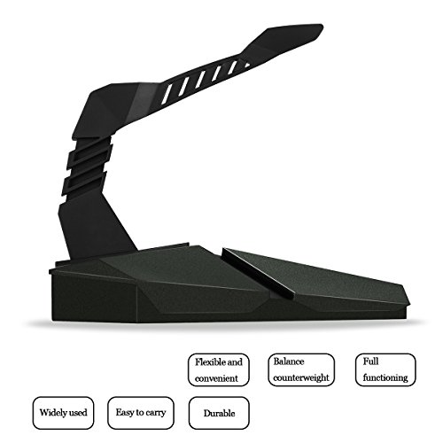 [Neuer Release] Hoco 3 High Speed USB 2.0 Hub mit TF Kartenleser, Kissralr® Bungee Mouse Cord Management System, Sieben Wechselfarben Backlit LED Licht, Skorpion Aussehen Silikon Maus Kabel Tidy Perfekt für Spiele und Office Business – Schwarz - 2