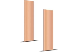 TIANLIN Kupferblech, 2 Stück Flache Kupferstange, 105mm x 20mm x 3mm Metall Kupferstangen, T2 Reine Kupferstange, für Starkstromleitung