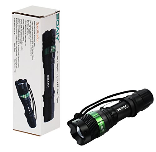 SOAIY® Wasserdicht Cree LED Taschenlampe 240 Lumen geeignet für Camping Notfall Outdoor - 6