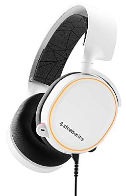 SteelSeries Arctis 5 - Casque de jeu à éclairage RVB - son surround DTS Headphone:X v2.0 pour PC et PlayStation 4 - Blanc [Édition 2019]