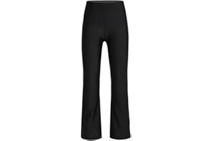 HULIJA Kids Girl Boys Casual Solid Color Yoga Trousers Jazz Dance Classic Stretchy Boot Cut Pants Performance Costume
