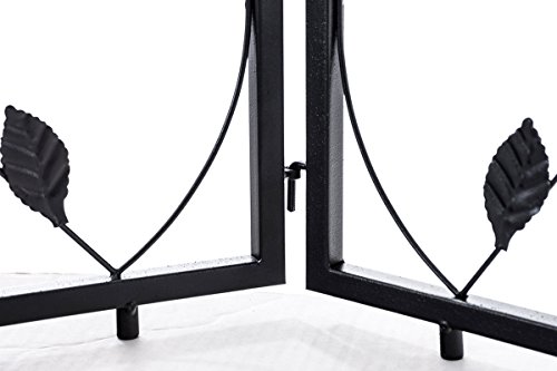 CLP 4er Set Beetzaun CALVIN, Eisen massiv, Breite 4 x 57 cm = 228 cm, Höhe 34 cm, endlos erweiterbar, Beeteinfassung schwarz - 9