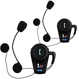 Buye 2x Waterproof 500m GPS Bt Interphone Bluetooth Motorcycle Motorbike Bluetooth Helmet Intercom Handfree Headset,great for Riding and Skiing (2 Units) RS.11399 (40.00% Off) - Amazon
