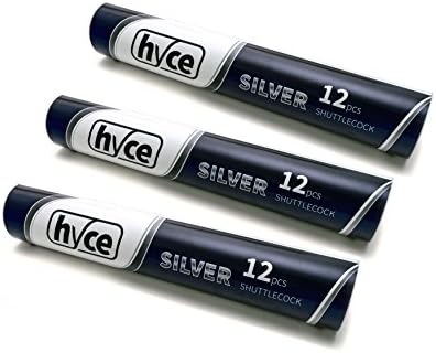 Hyce Silver Badminton Feather Shuttlecock (36 Balls) Durable Practice Grade Natural Shuttlecock 3 Rolls)