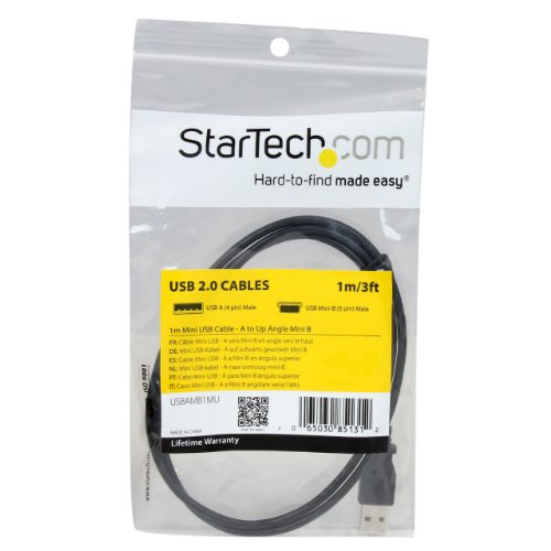 StarTech USBAMB1MU USB auf Mini USB Anschlusskabel (1x USB A Stecker, 1x USB Mini B Stecker, 1m) schwarz - 6