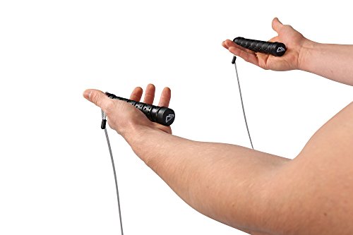 Springseil aus Stahl Professional Studio Qualität mit herausnehmbaren Gewichten Sprungseil - 7