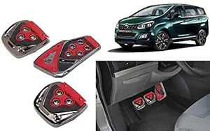 Selifaur - 3 Pcs Red Non-Slip Manual Car Pedals kit Pad Covers Set for Marazzo 2019