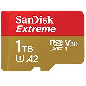 SanDisk 1TB Extreme microSDXC UHS-I Memory Card with Adapter - C10, U3, V30, 4K, A2, Micro SD - SDSQXA1-1T00-GN6MA