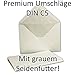 Produktbild 50 Stück - Umschläge DIN C5, Opal-Weiß mit grauem Seidenfutter, 162 x 229 mm, 110 g/m² - Naßklebung - spitze Klappe - Serie O.P.A.L