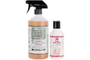 S & B Kleen Green 24oz RTU Assists in cleaning and removing fleas,lice and mite's Insect Control Spray-SB Body Wash 250ml