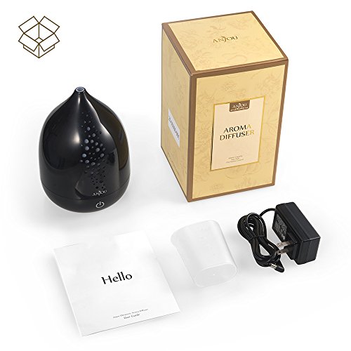 Aroma Diffuser Anjou 200mL Aromatherapie Luftbefeuchter mit 7 wechselnden Farben, schwarz (bis zu 8 Std Betriebszeit, BPA-lose Konstruktion, PP-Material) - 9