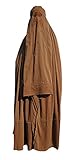 Desert Dress Authentic Damen afghanischen Burka Burka Schwarz, Blau, Rot, Braun, Weiß Jilbab Abaya Afghanistan Taliban Schleier Niqab - Free Size Coole Kaftane (Brown)
