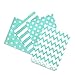 Produktbild Frau WunderVoll® 100 PAPIERTÜTEN TÜRKIS, Sterne, Streifen, Punkte, Zacken 13 x 16,5 cm, 45 Gramm Papier, flach / Candy Bar, Hochzeit, Kindergeburtstag, Papiertütchen, Candybag, Tüten, Mitgebseltüten